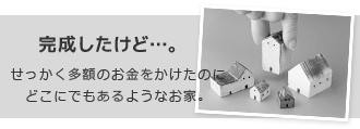 完成したけど…。せっかく多額のお金をかけたのに
どこにでもあるようなお家。